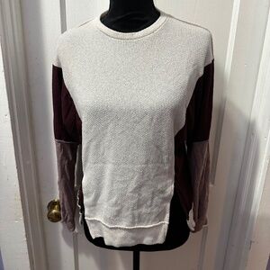 SugarFox Colorblock Waffle‎ Sweater in S